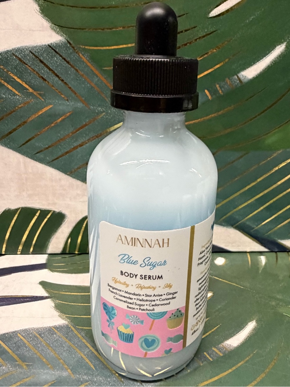 Aminnah Blue Sugar Body Serum 4 oz Candy Sweet Gourmand NEW